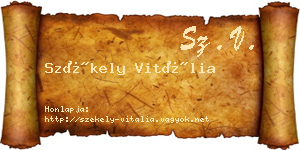 Székely Vitália névjegykártya